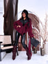 LUX jacket + belt "MOTIVATION V10385" - BORDO